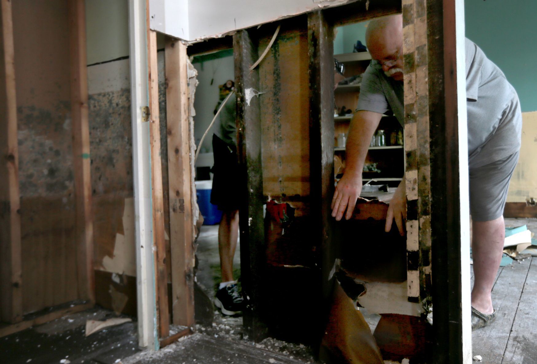 Clean up from the flood starting in Grafton